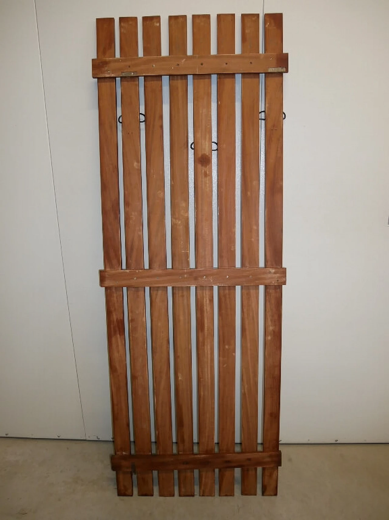 Teak and metal coat rack, 1960s 7