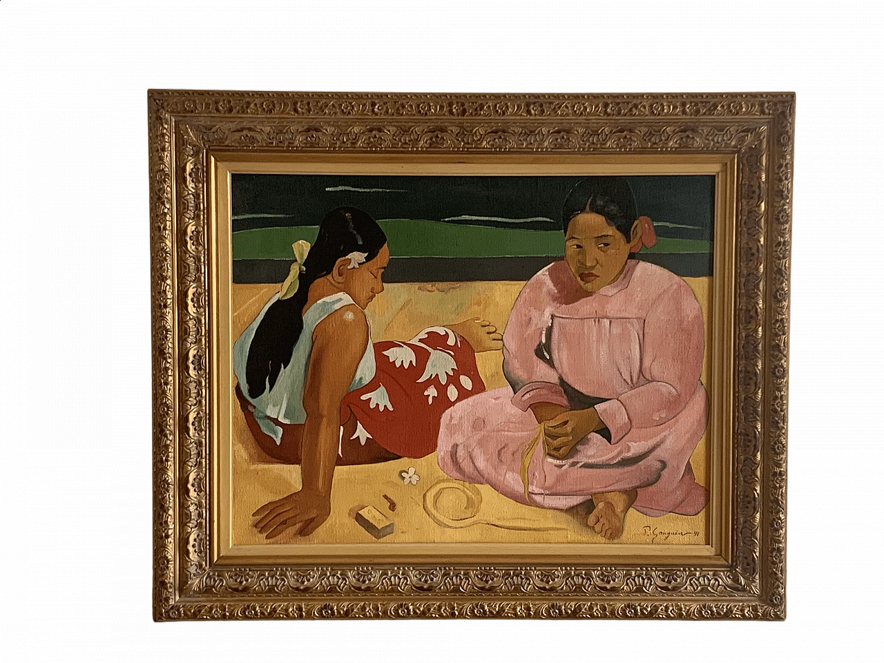 Reproduction of Paul Gauguin, Tahitian women on the beach, 1990s 20