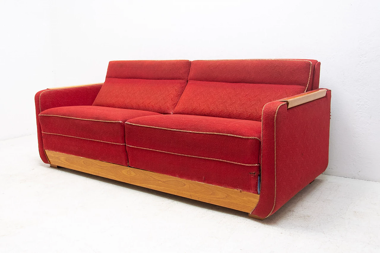 Sofa bed with pull-out tables, 1950s 2