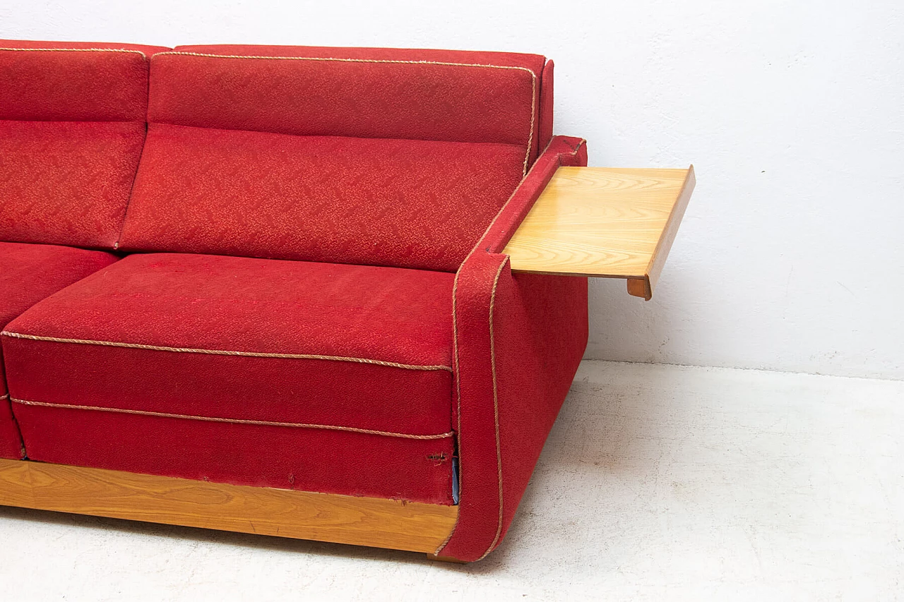 Sofa bed with pull-out tables, 1950s 11