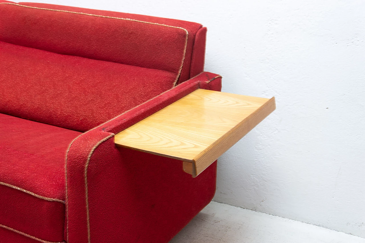 Sofa bed with pull-out tables, 1950s 12