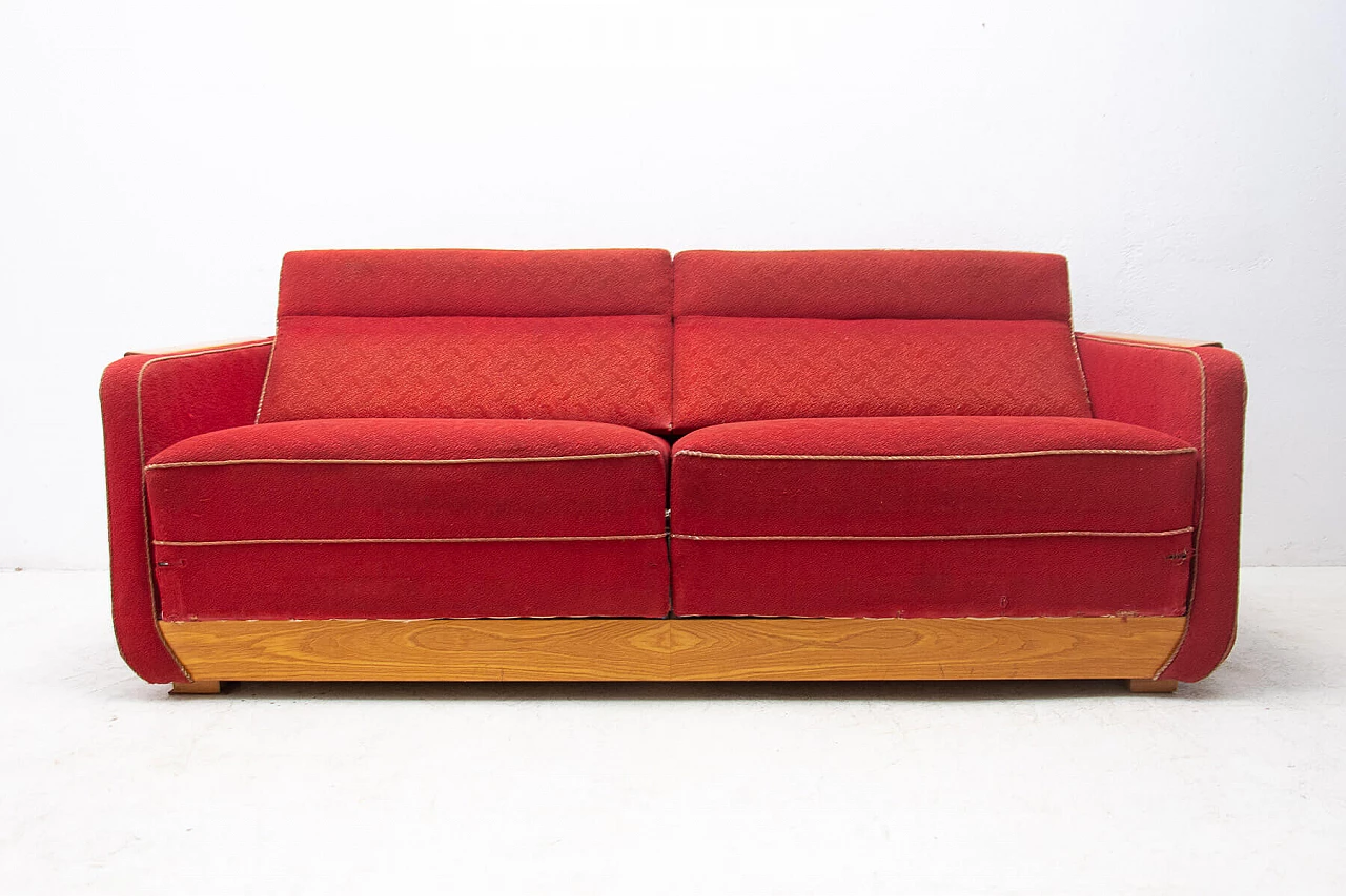 Sofa bed with pull-out tables, 1950s 18