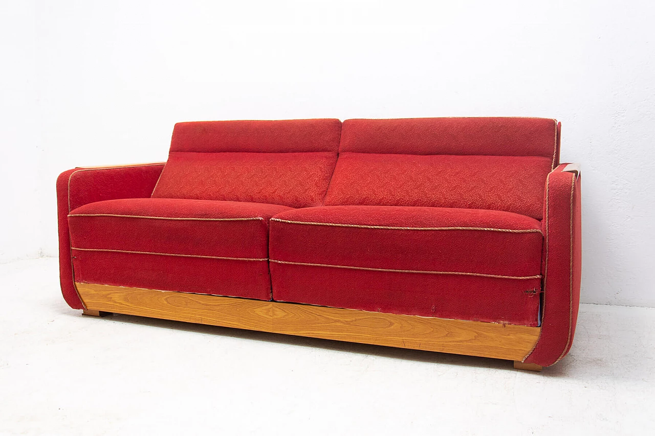 Sofa bed with pull-out tables, 1950s 21