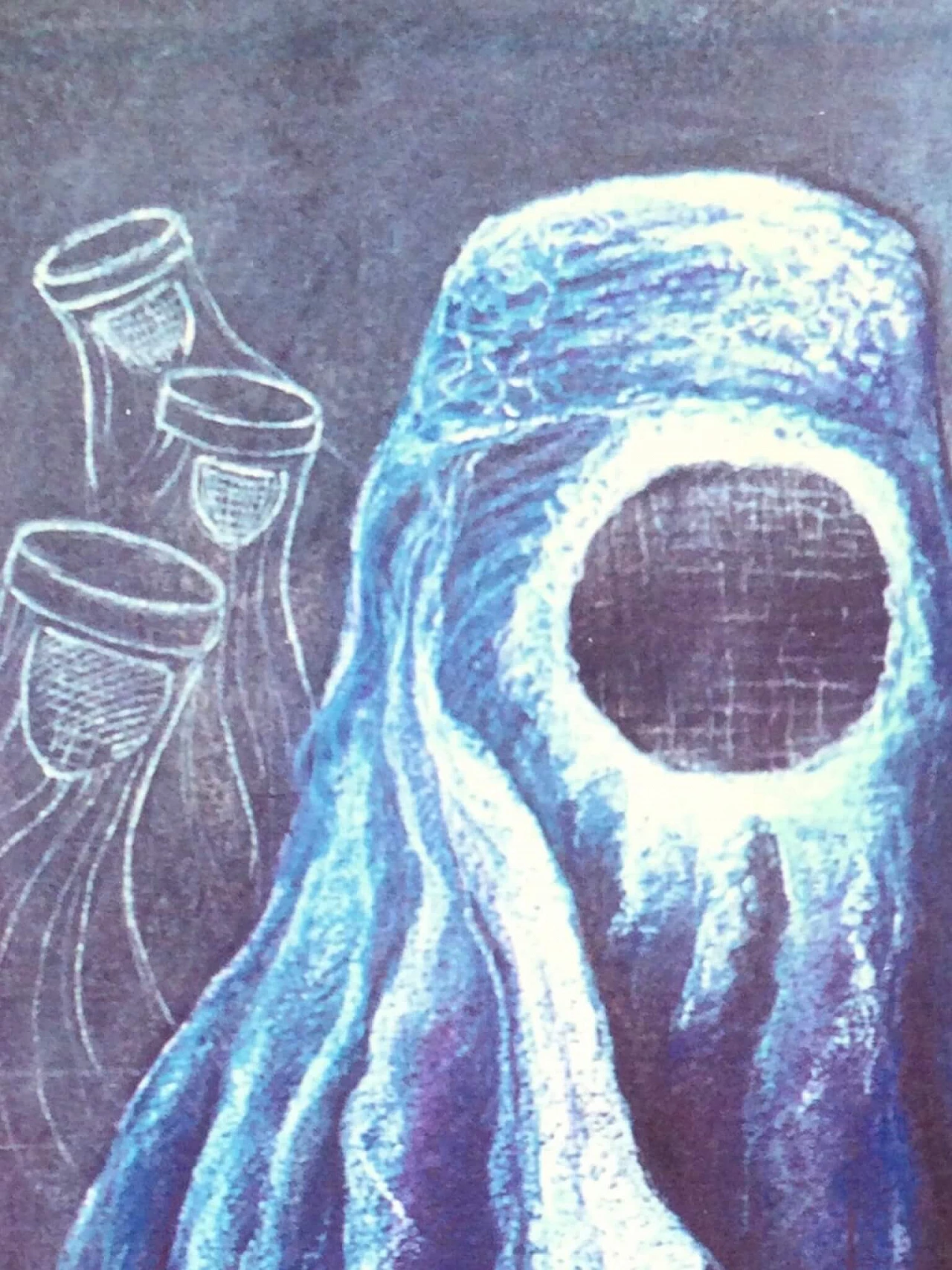 Ludovica Barattieri di San Pietro, Women with burqa, chalk on paper 2