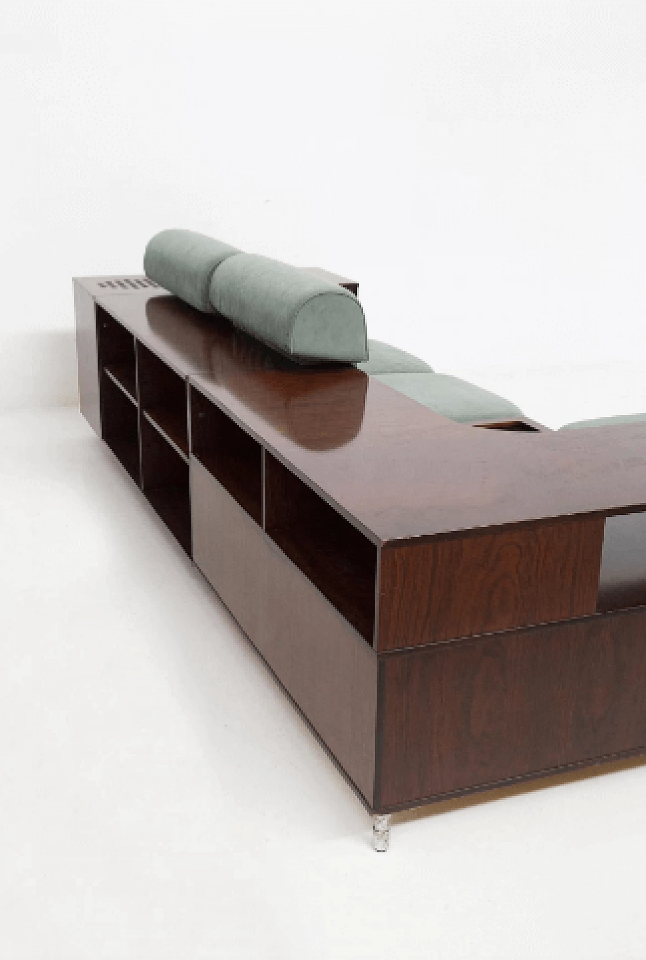 Sofa with speakers, record player and bar compartment by Bernini, 1970s 8