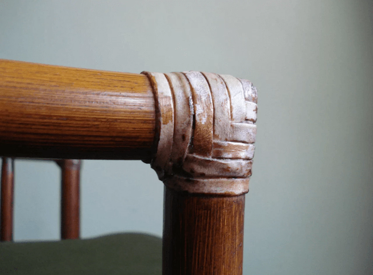 3 Rattan stools by Hans Kaufeld / McGuire, 1970s 8