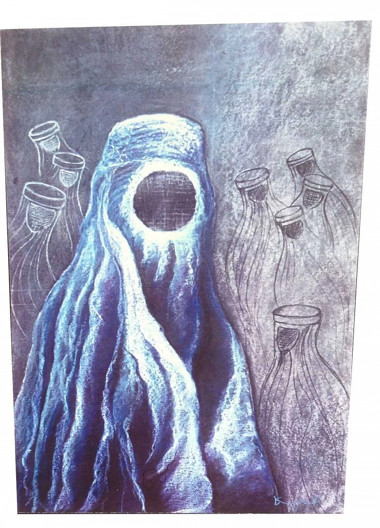 Ludovica Barattieri di San Pietro, Women with burqa, chalk on paper 5