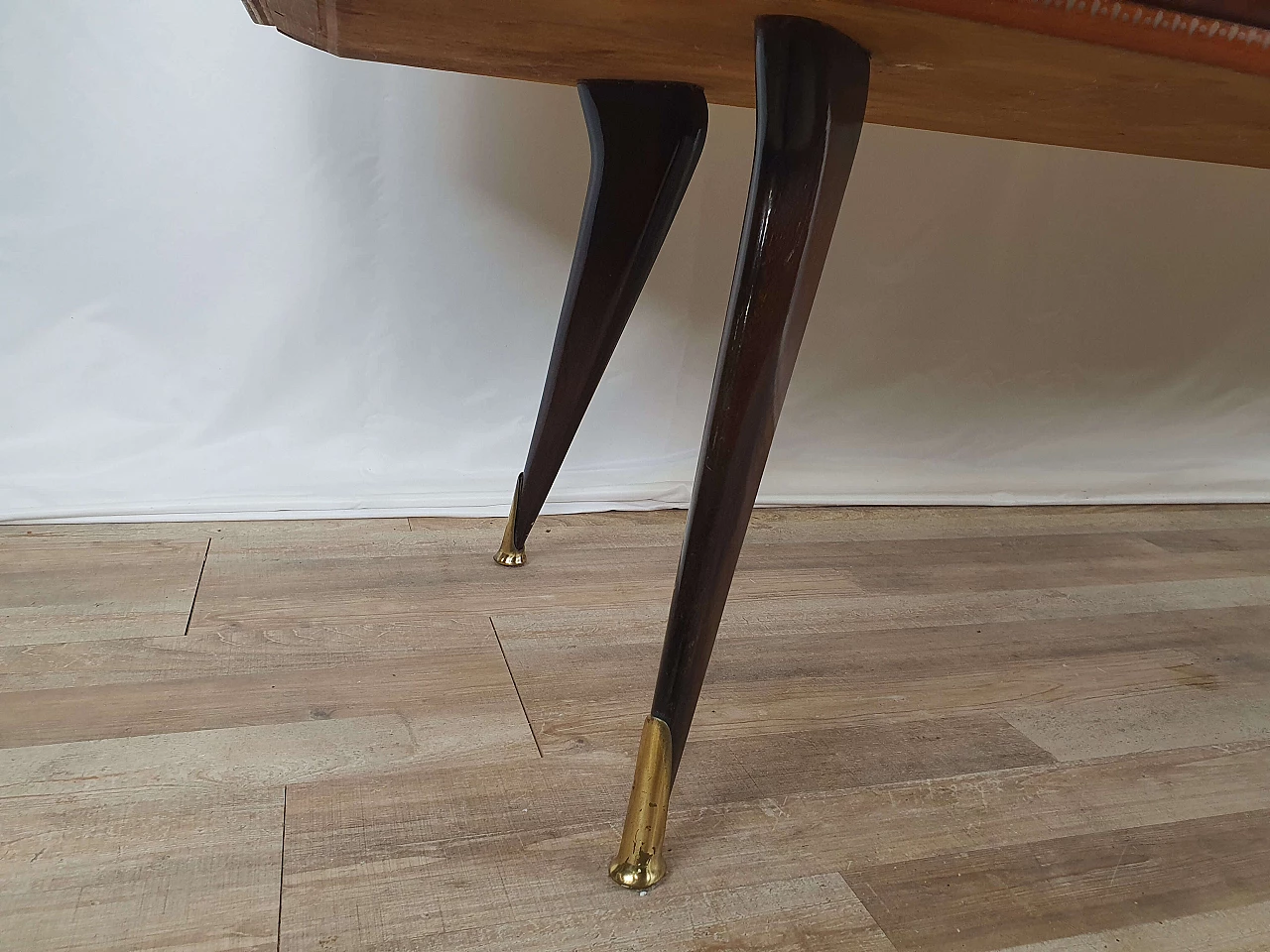 Wooden chest of drawers with mirrored top, 1950s 39