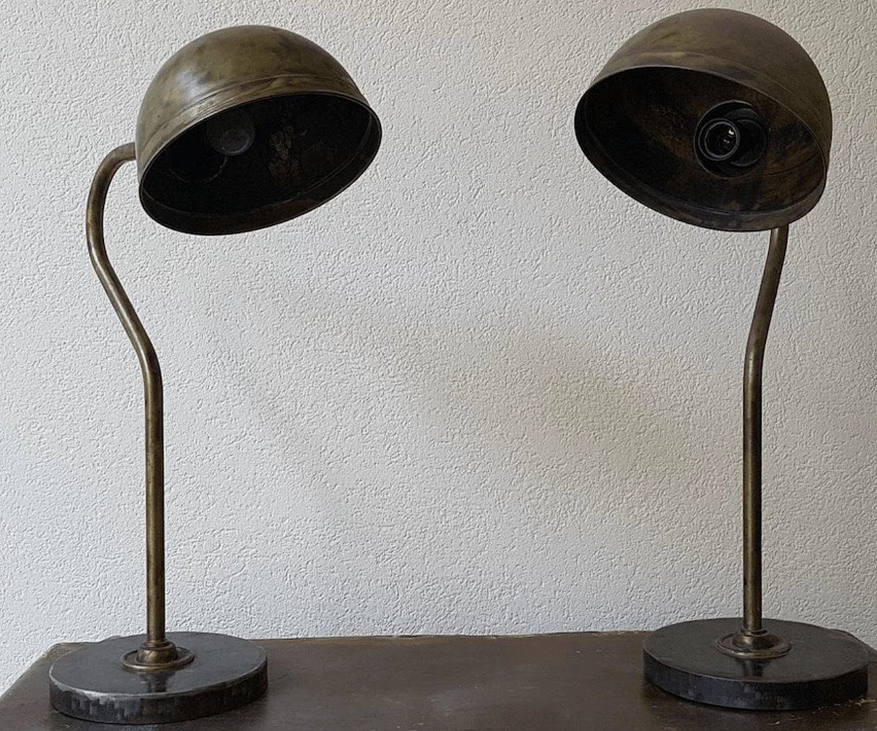 Pair of brass table lamps, 1930s 9