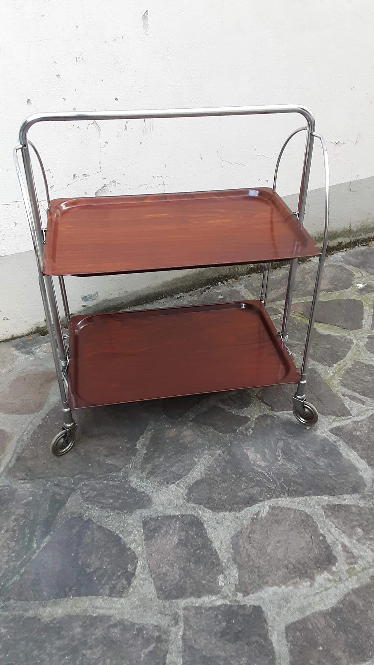 Wood and metal folding cart by Bremshey & Co., 1960s 2