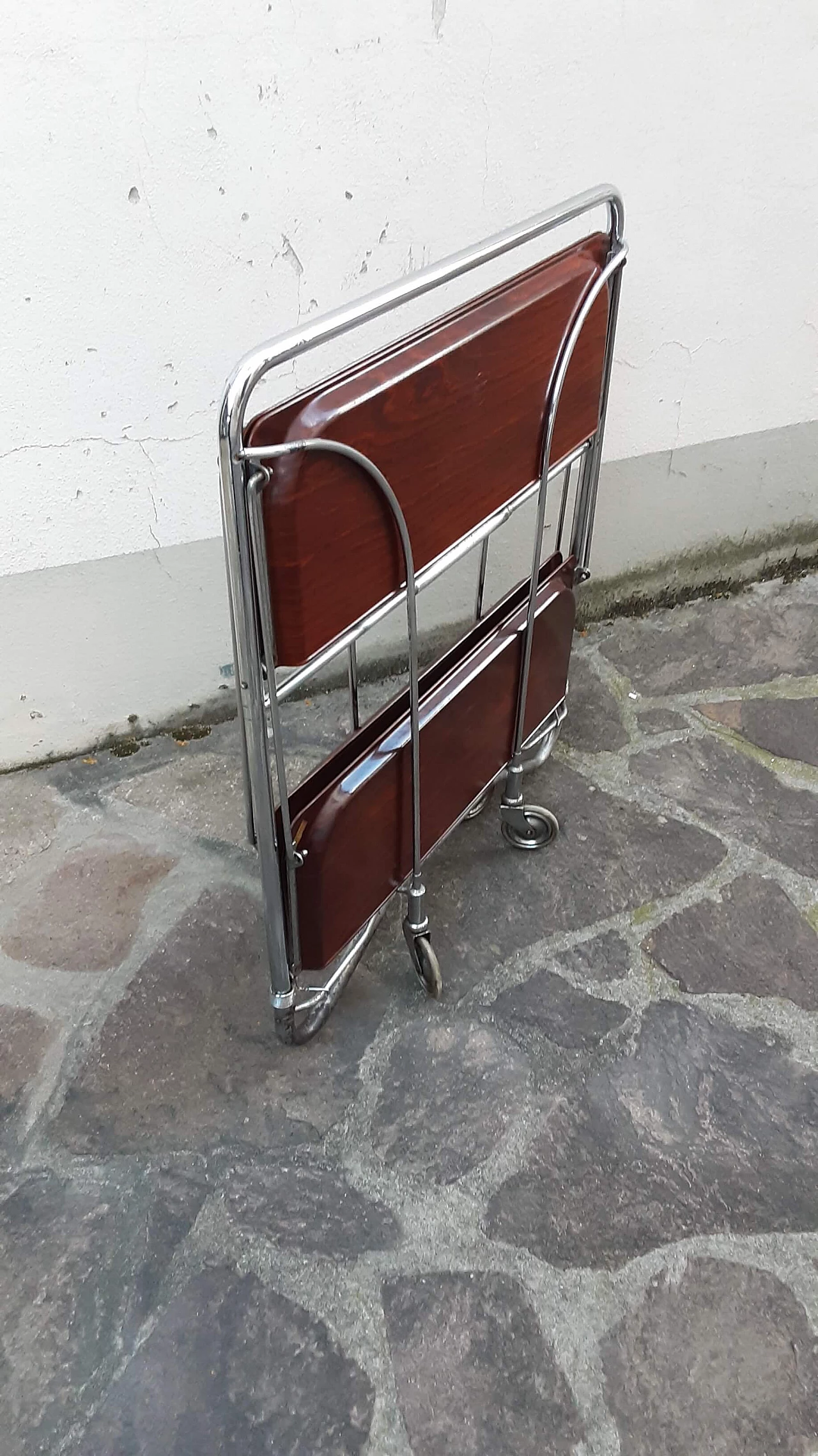 Wood and metal folding cart by Bremshey & Co., 1960s 4