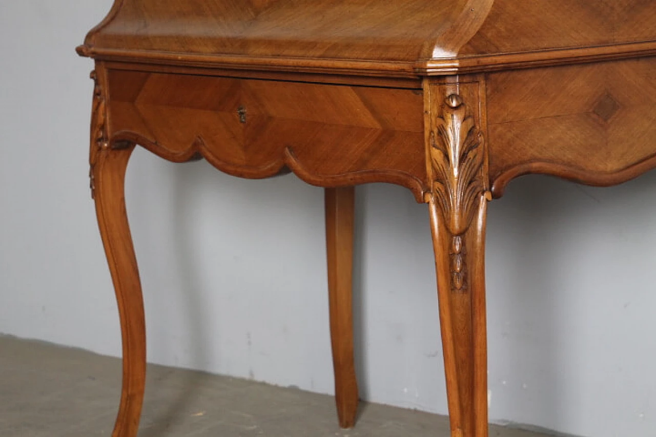 Louis Philippe walnut flap desk, 19th century 5