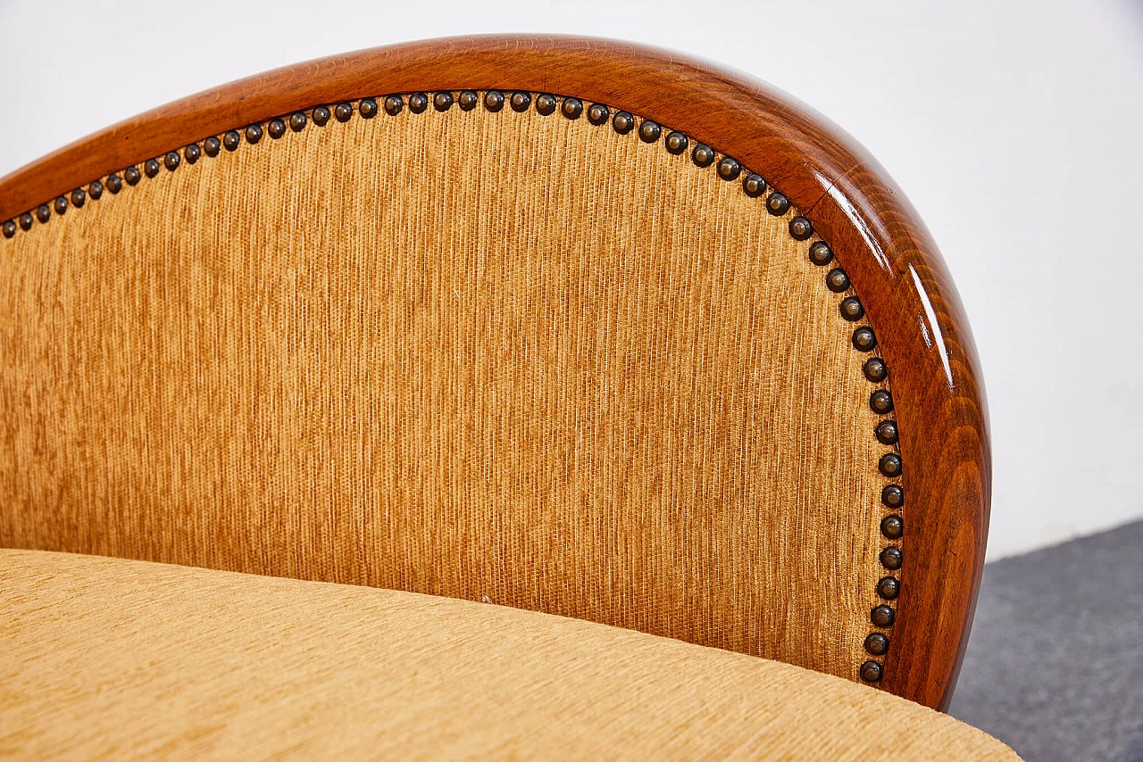 Pair of Art Deco corduroy armchairs, 1930s 4