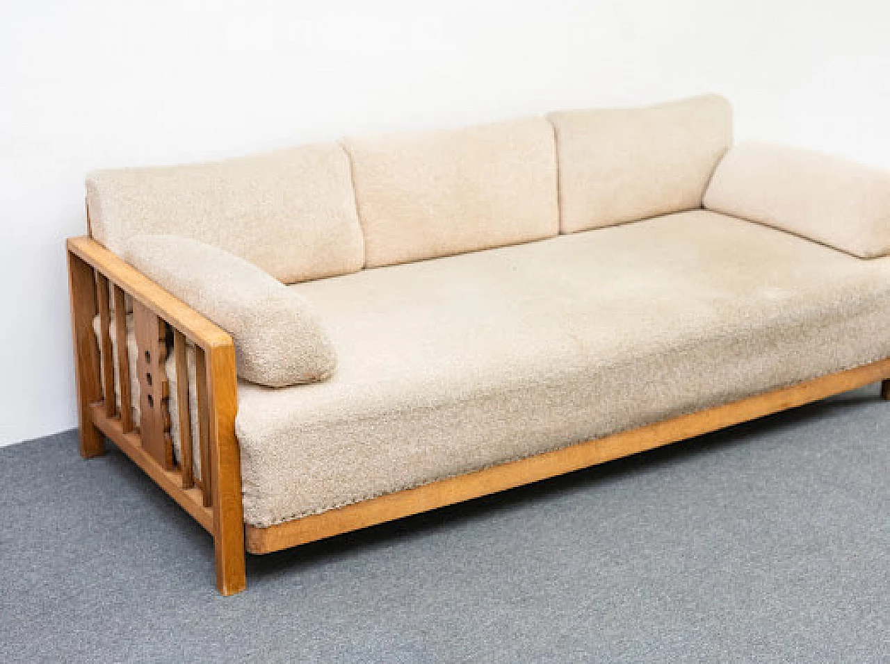 Divano letto 1590 in olmo di Fritz Hansen, anni '40 6