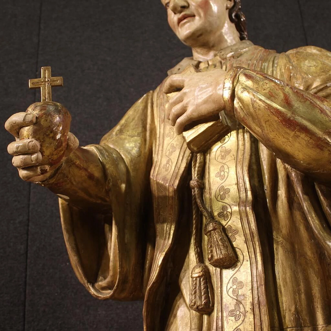 Wooden sculpture depicting St. Francis de Sales, 18th century 3