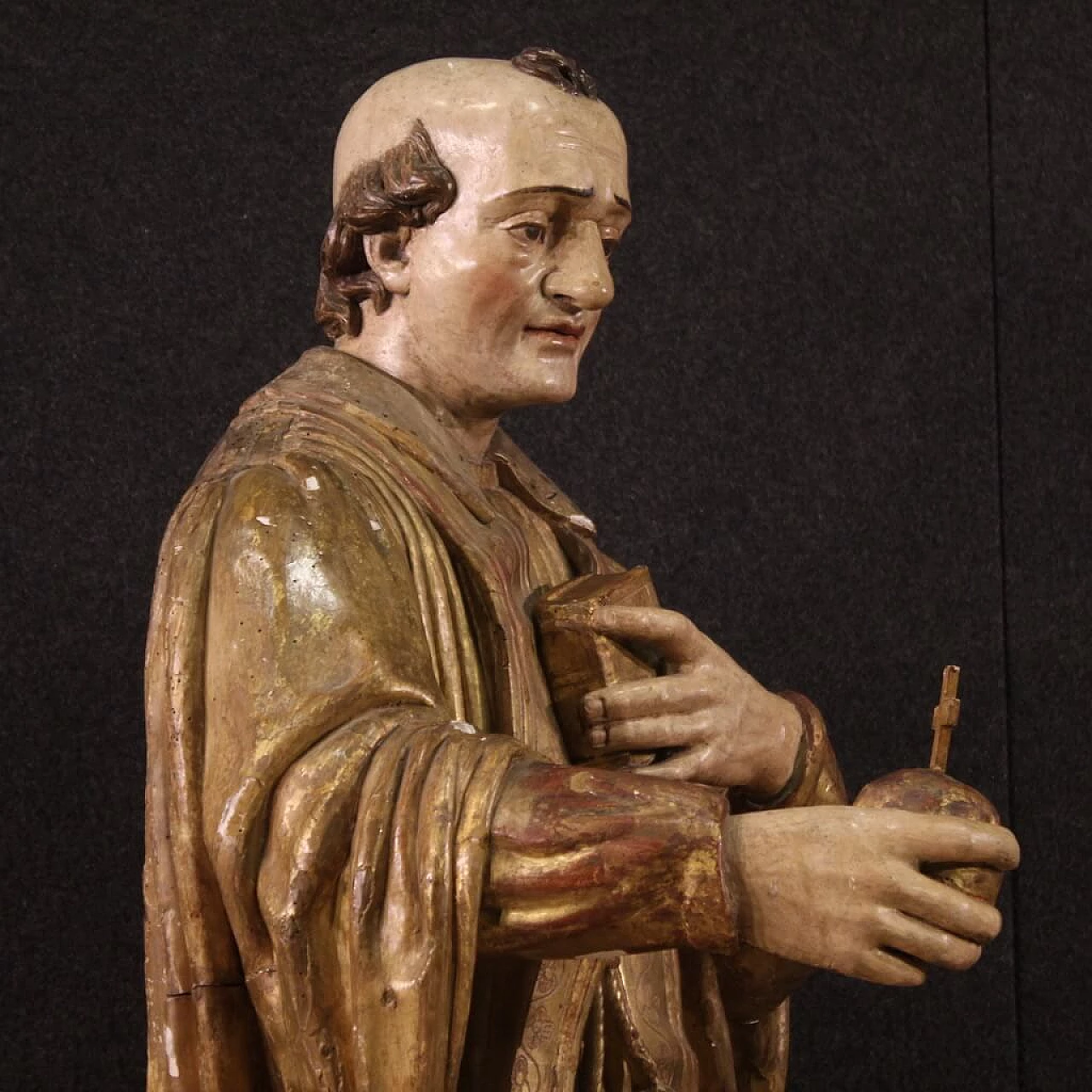 Wooden sculpture depicting St. Francis de Sales, 18th century 6