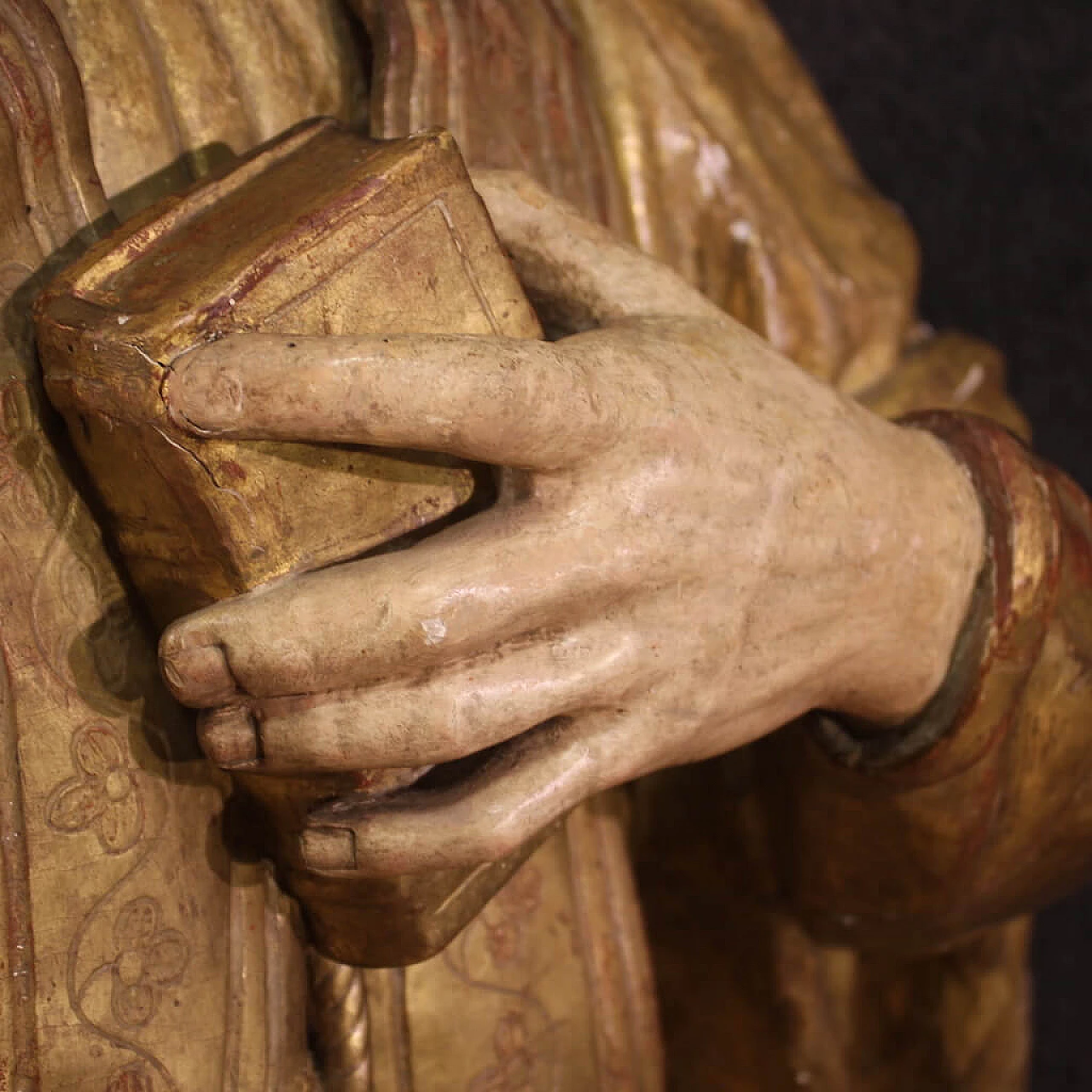 Wooden sculpture depicting St. Francis de Sales, 18th century 8