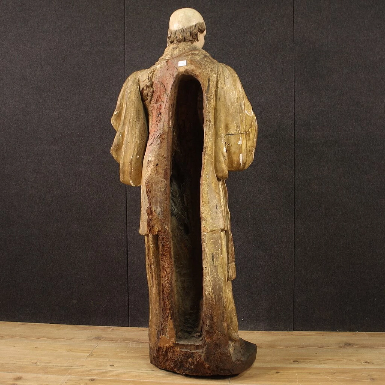 Wooden sculpture depicting St. Francis de Sales, 18th century 9