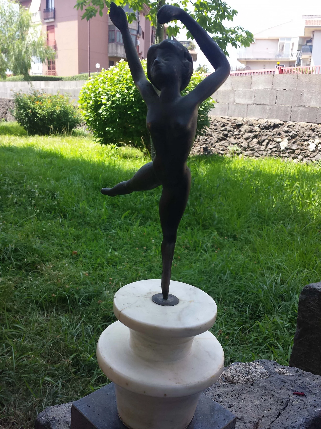 Gaetano La Licata, dancer, bronze sculpture, early 20th century 3