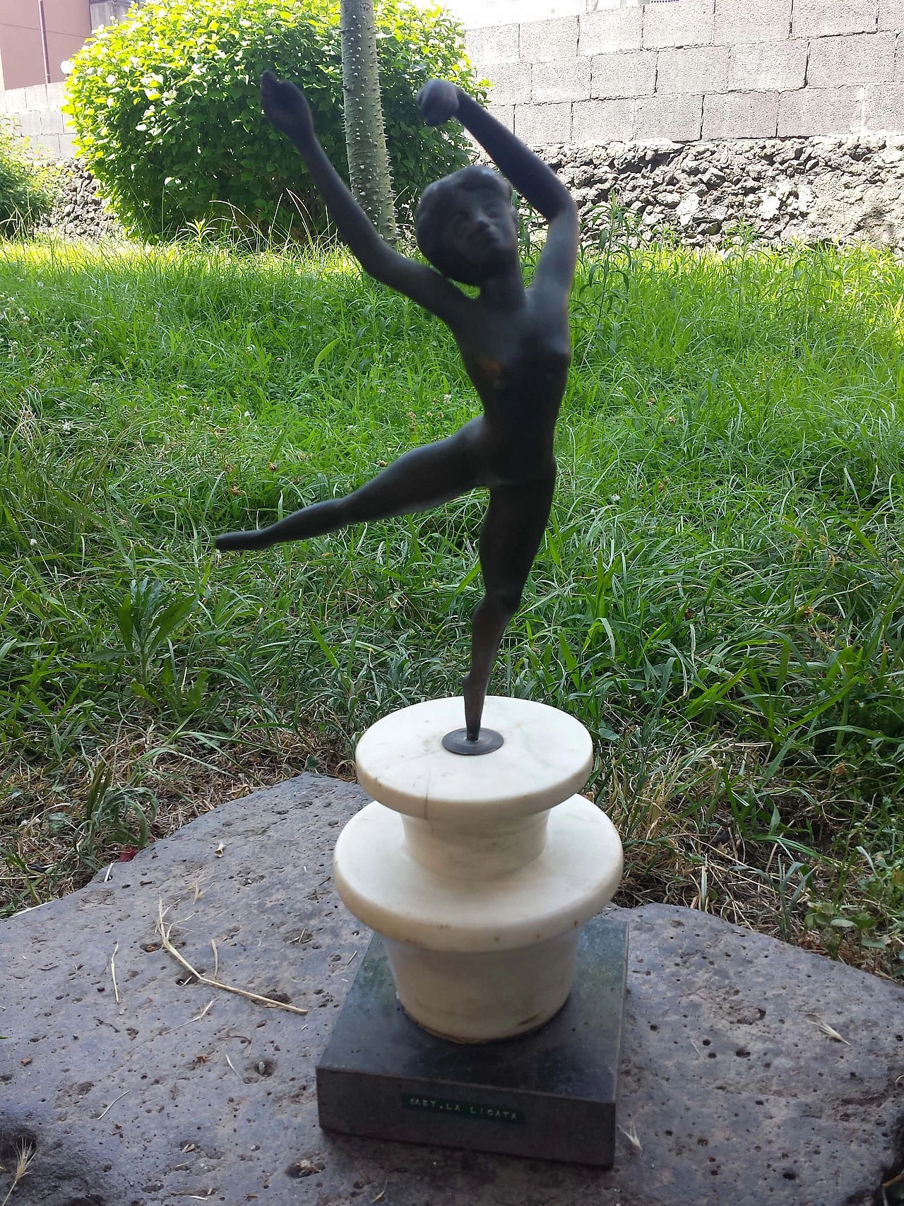 Gaetano La Licata, dancer, bronze sculpture, early 20th century 7