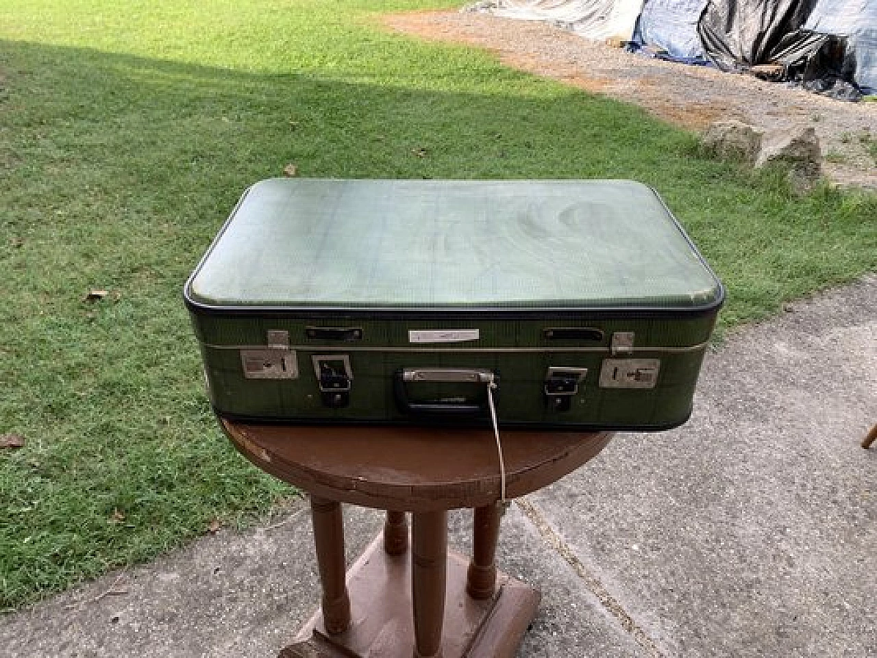 Hungarian green suitcase, 1960s 1