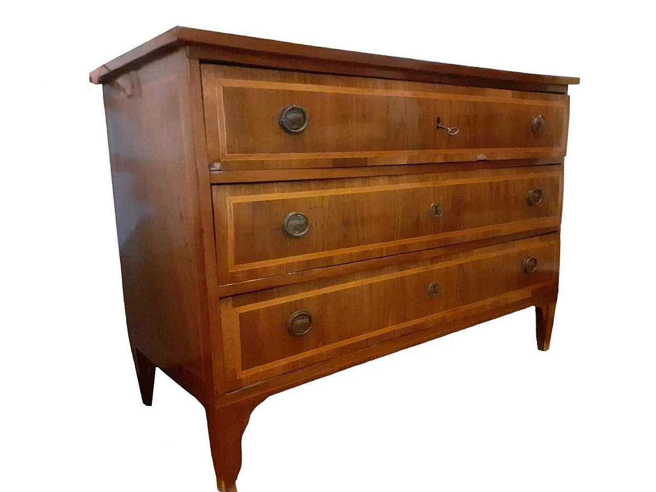 Louis XVI walnut dresser with inlays, 18th century 4