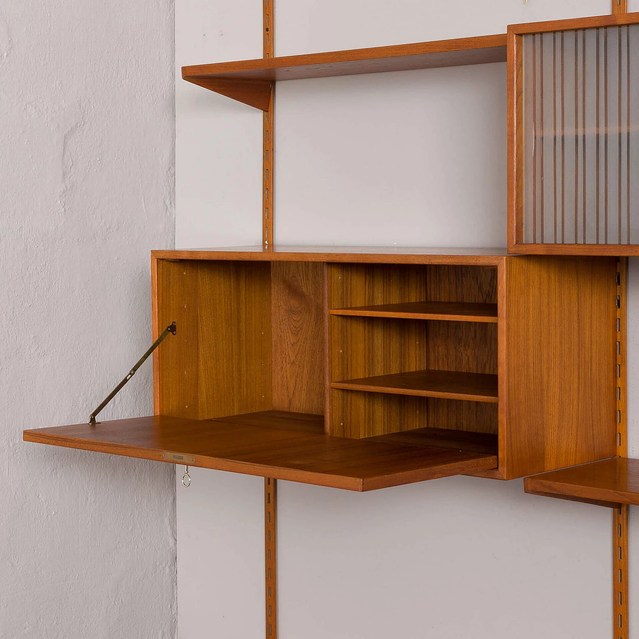 Modular teak bookcase by Kai Kristiansen for FM Møbler, 1960s 16