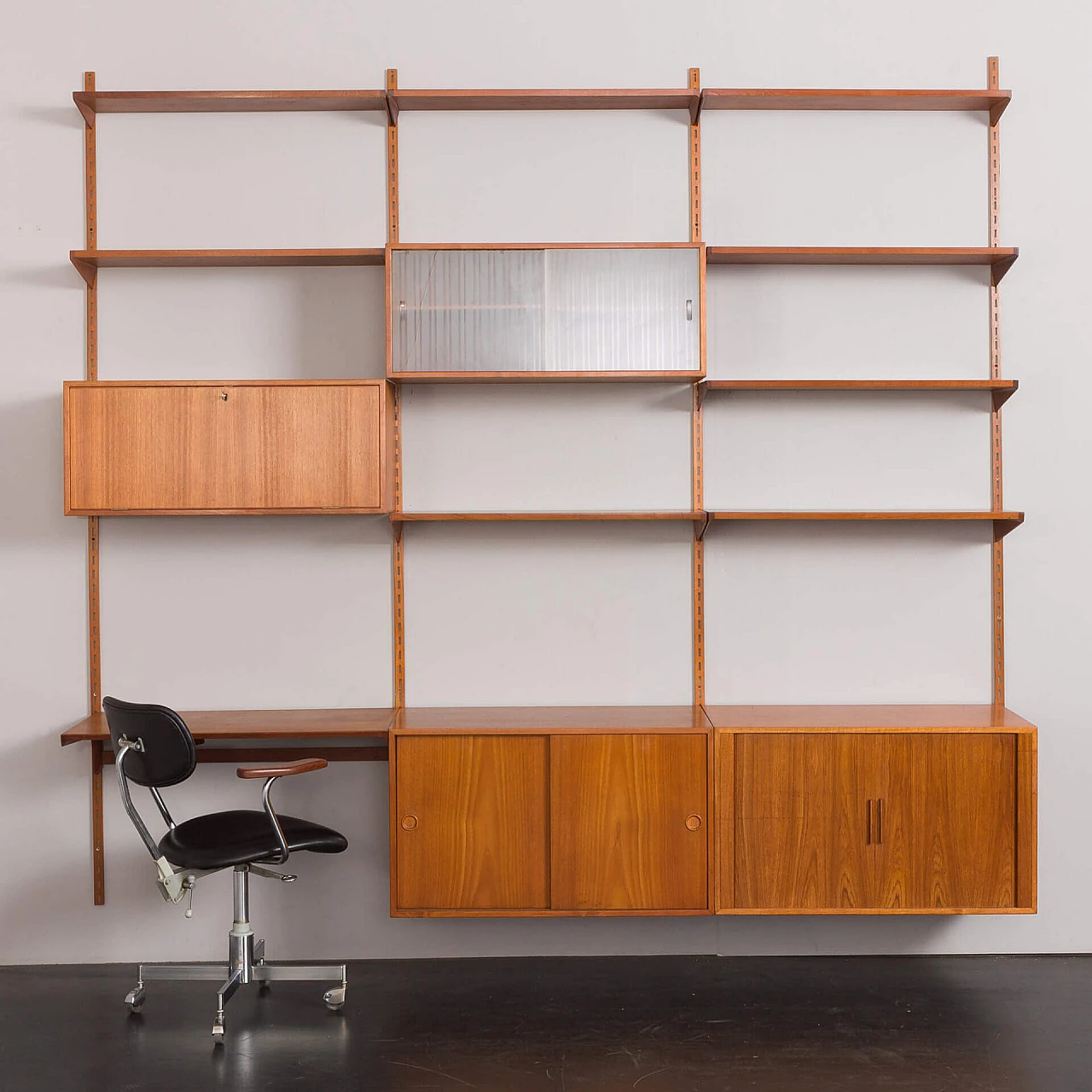 Modular teak bookcase by Kai Kristiansen for FM Møbler, 1960s 28