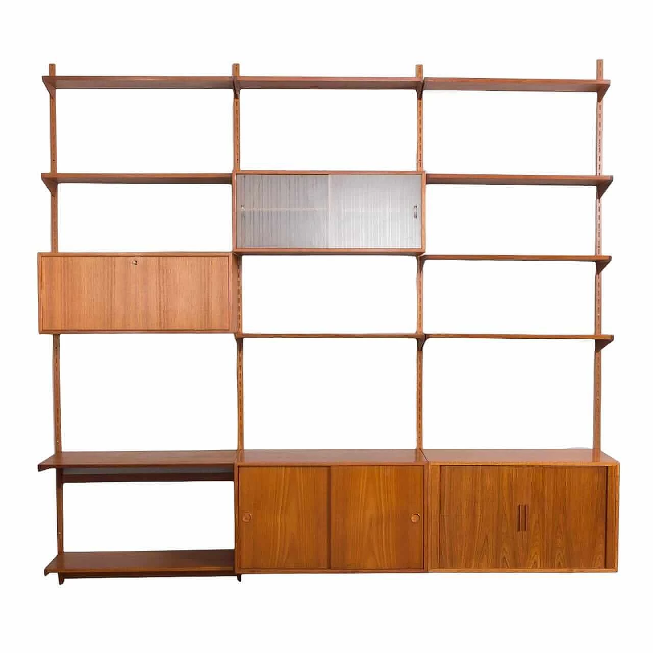 Modular teak bookcase by Kai Kristiansen for FM Møbler, 1960s 31