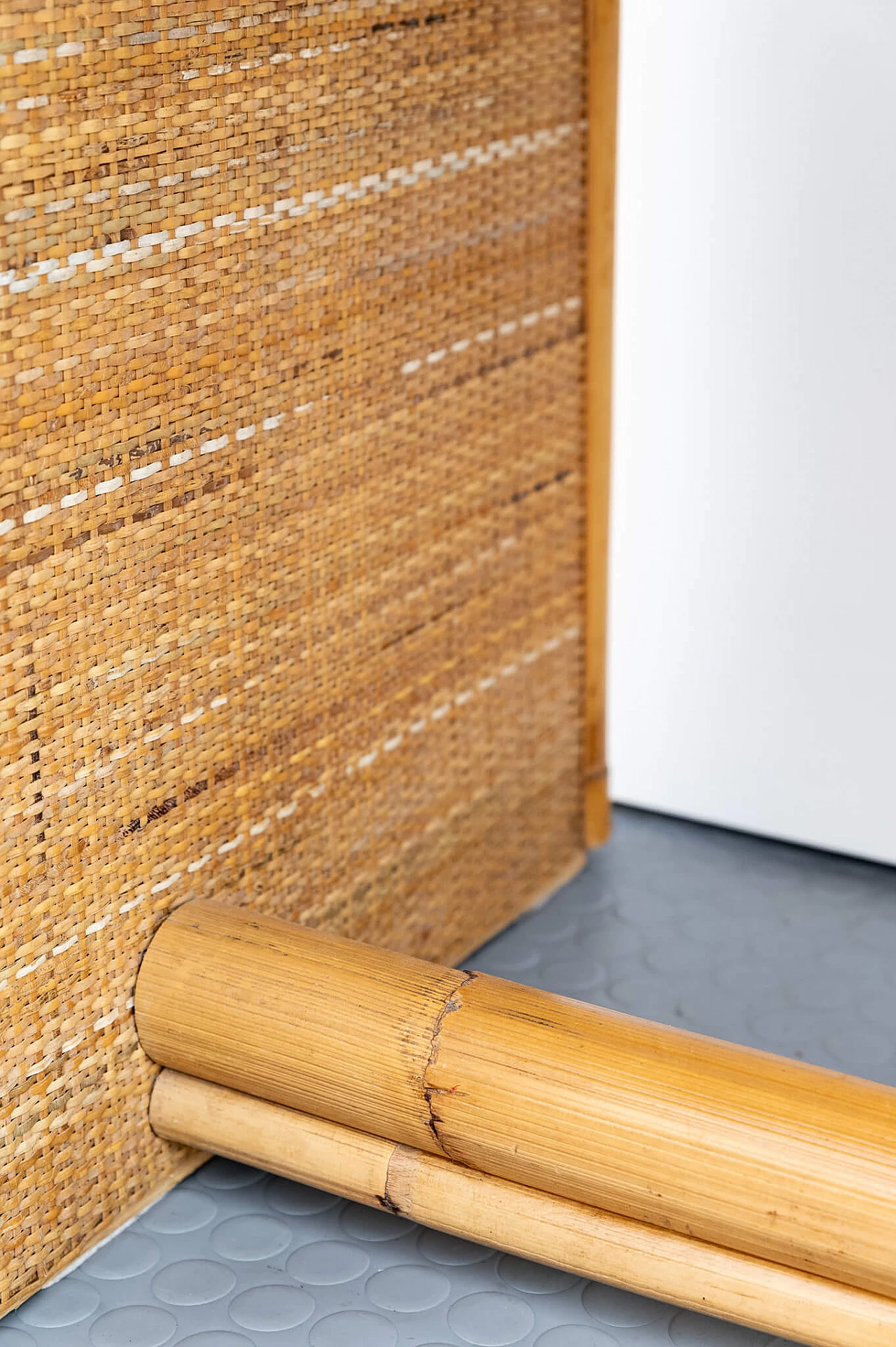 Desk and chair in bamboo, wicker and Vienna straw, 1970s 7