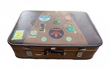 Hungarian leather and metal suitcase, 1940s