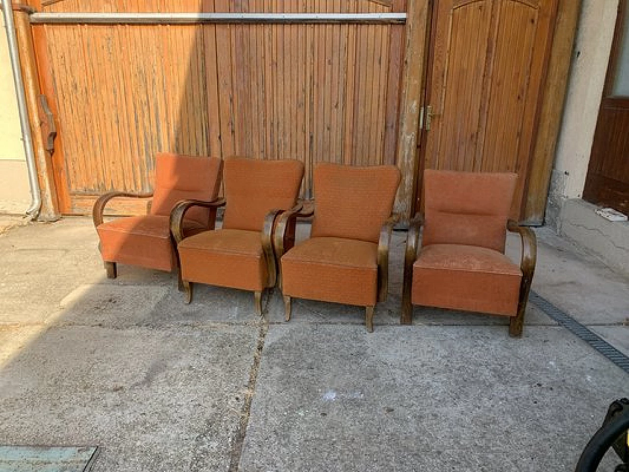 4 Bentwood armchairs and upholstery, 1930s 5