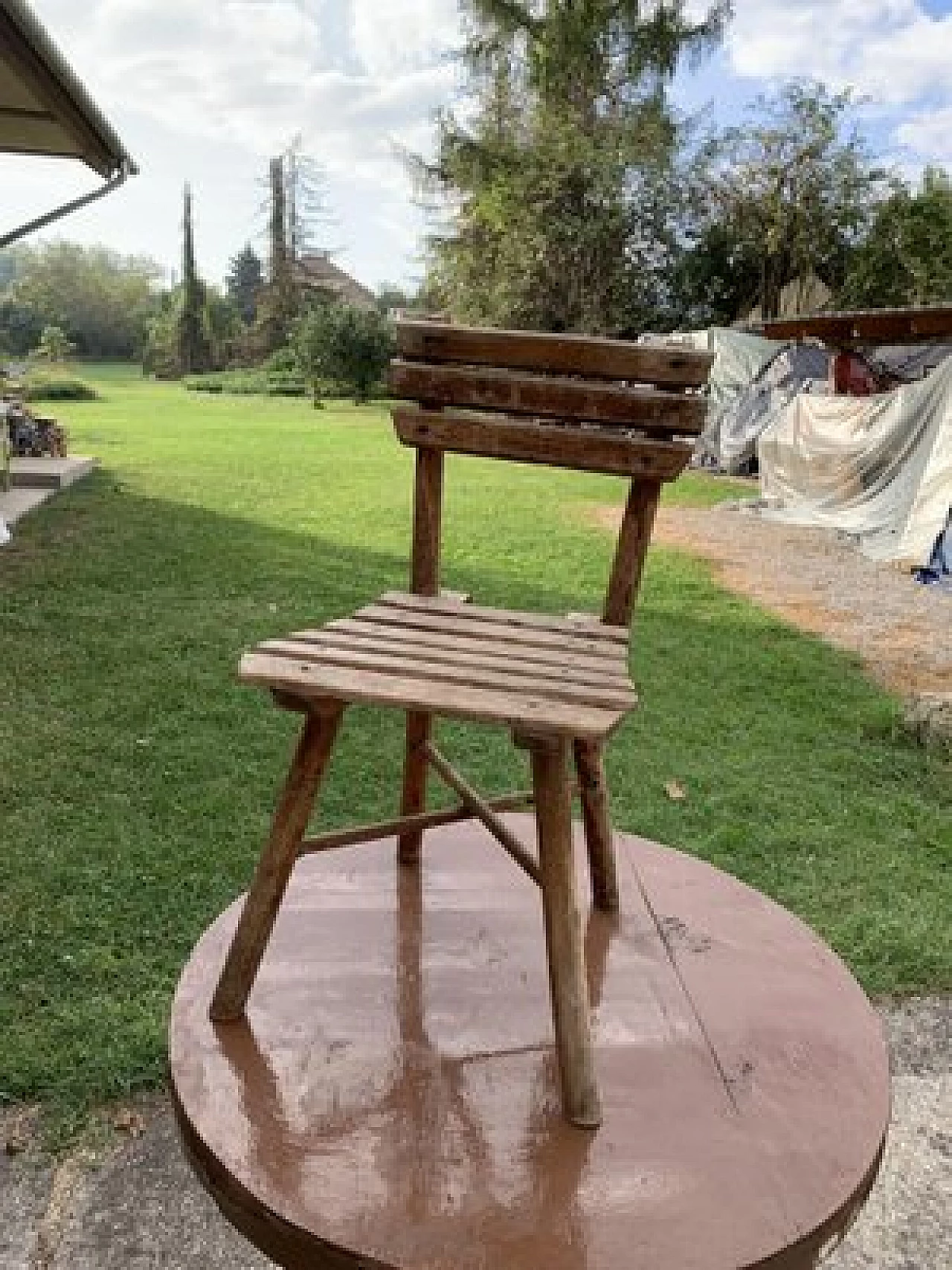 Hungarian wooden chair, 1950s 1