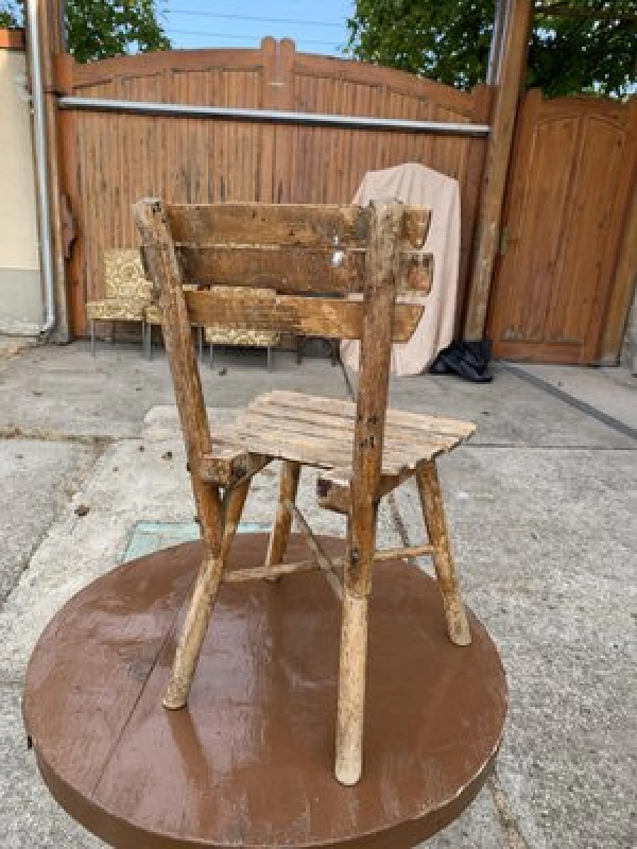 Hungarian wooden chair, 1950s 3