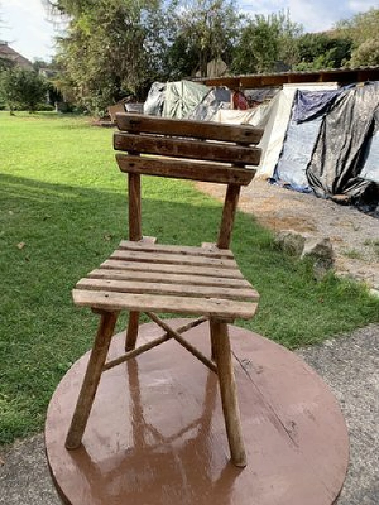 Hungarian wooden chair, 1950s 4