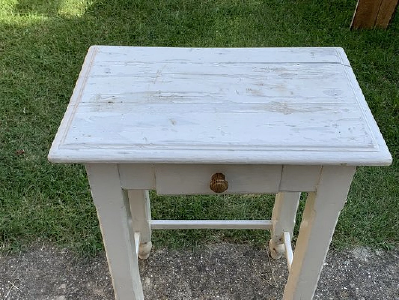 Hungarian white wooden coffee table, 1920s 6