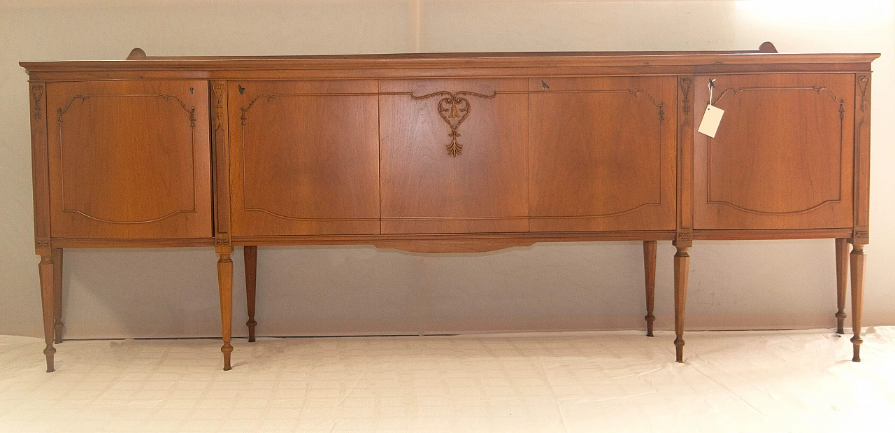 Credenza stile inglese in noce nazionale 1