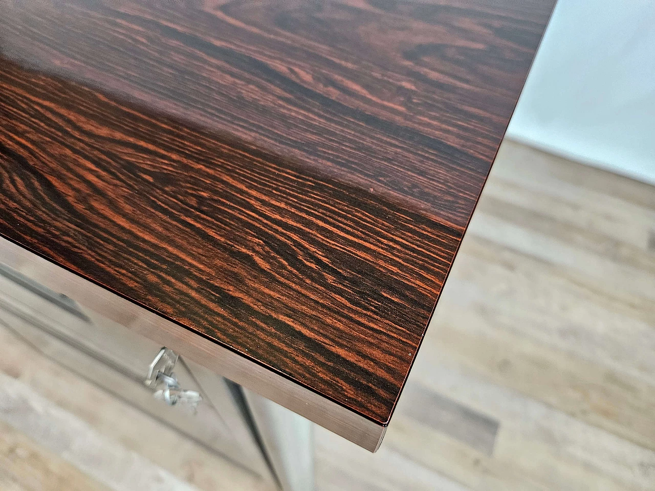 Executive desk with rosewood laminate top by Mobiltecnica Torino, 1970s 9