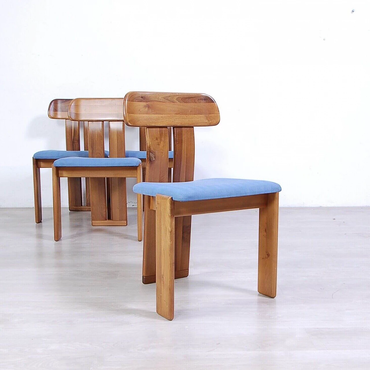 4 Marengo chairs by Tarcisio Colzani for Mobilgirgi, 1970s 7