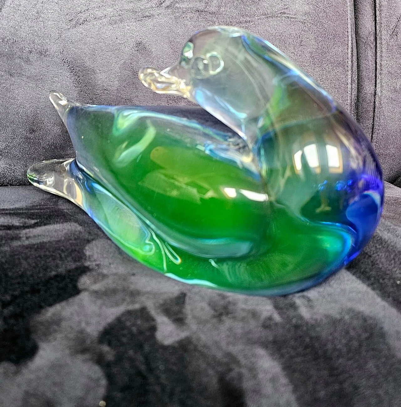 Murano glass statuette of a duck by V. Nason, 1960s 4