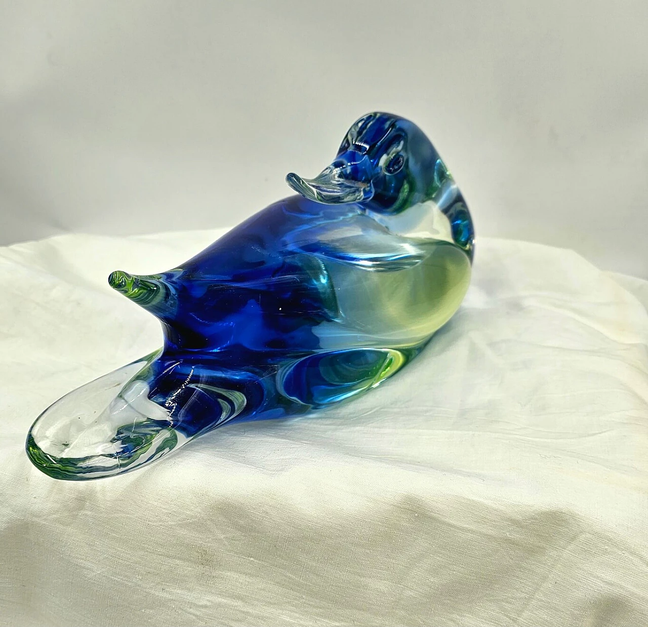 Murano glass statuette of a duck by V. Nason, 1960s 8