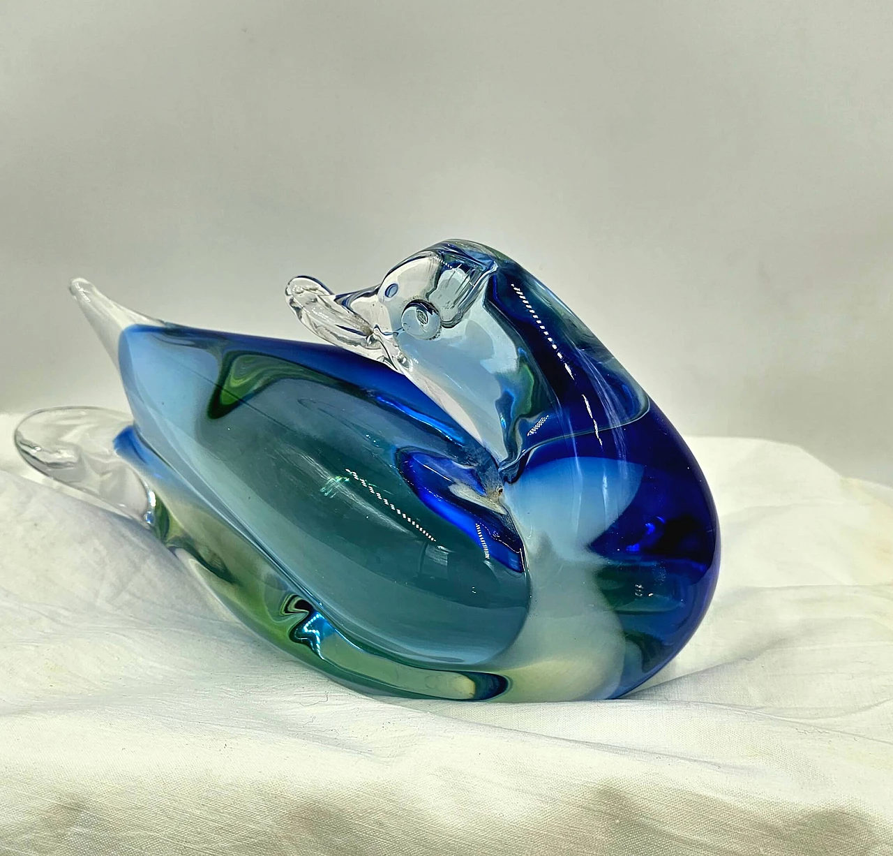 Murano glass statuette of a duck by V. Nason, 1960s 9