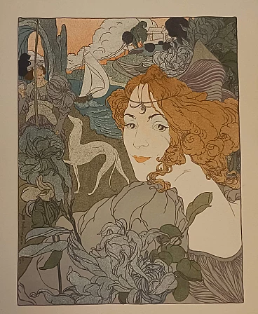 Georges de Feure, Retour, chromolithograph, 1897