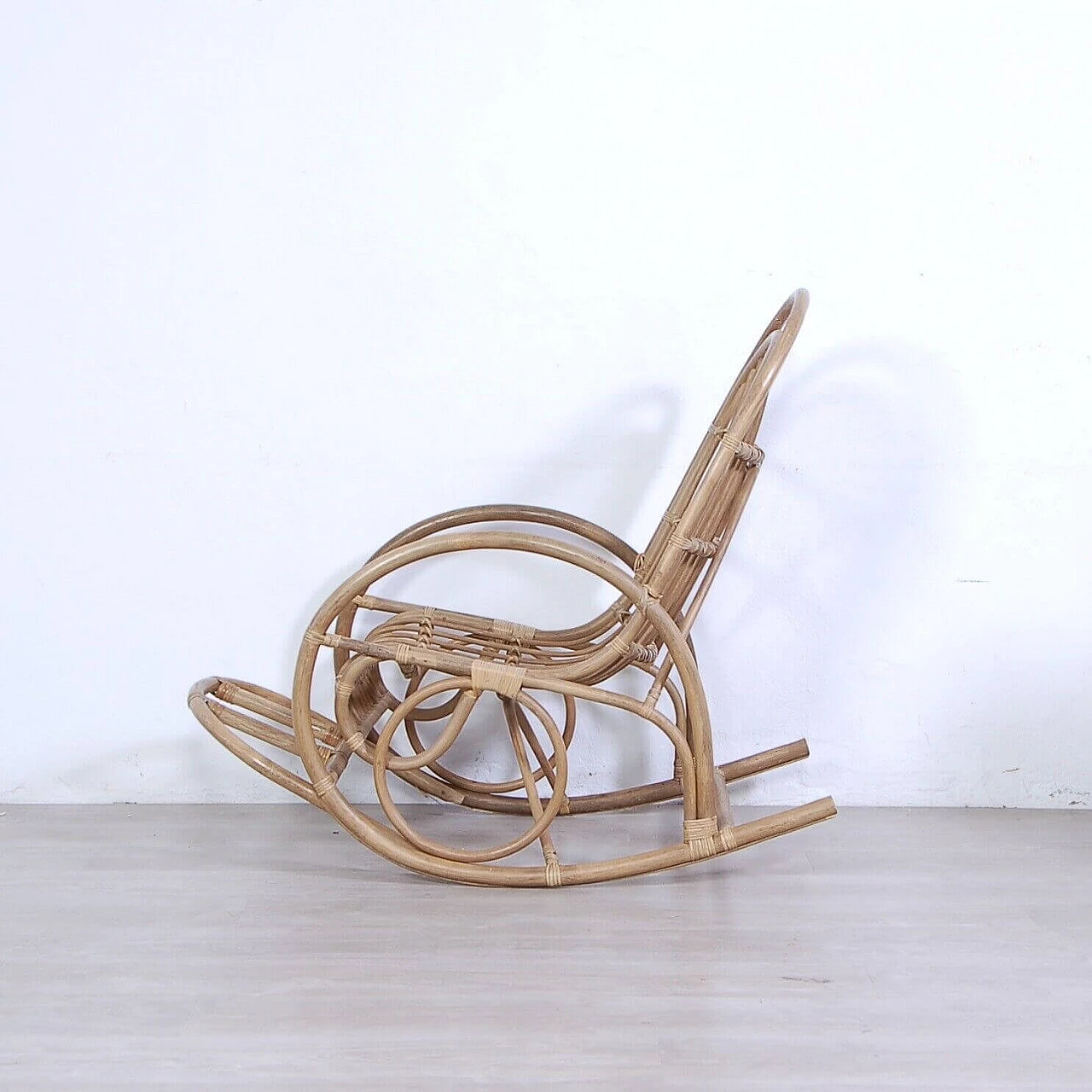 Bamboo rocking chair, 1970s 3