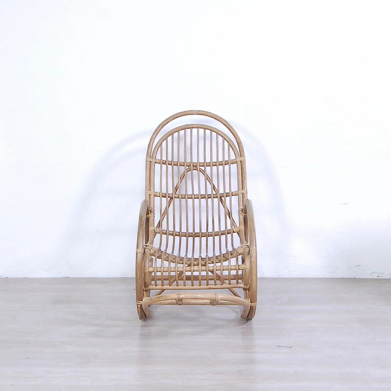 Bamboo rocking chair, 1970s 4