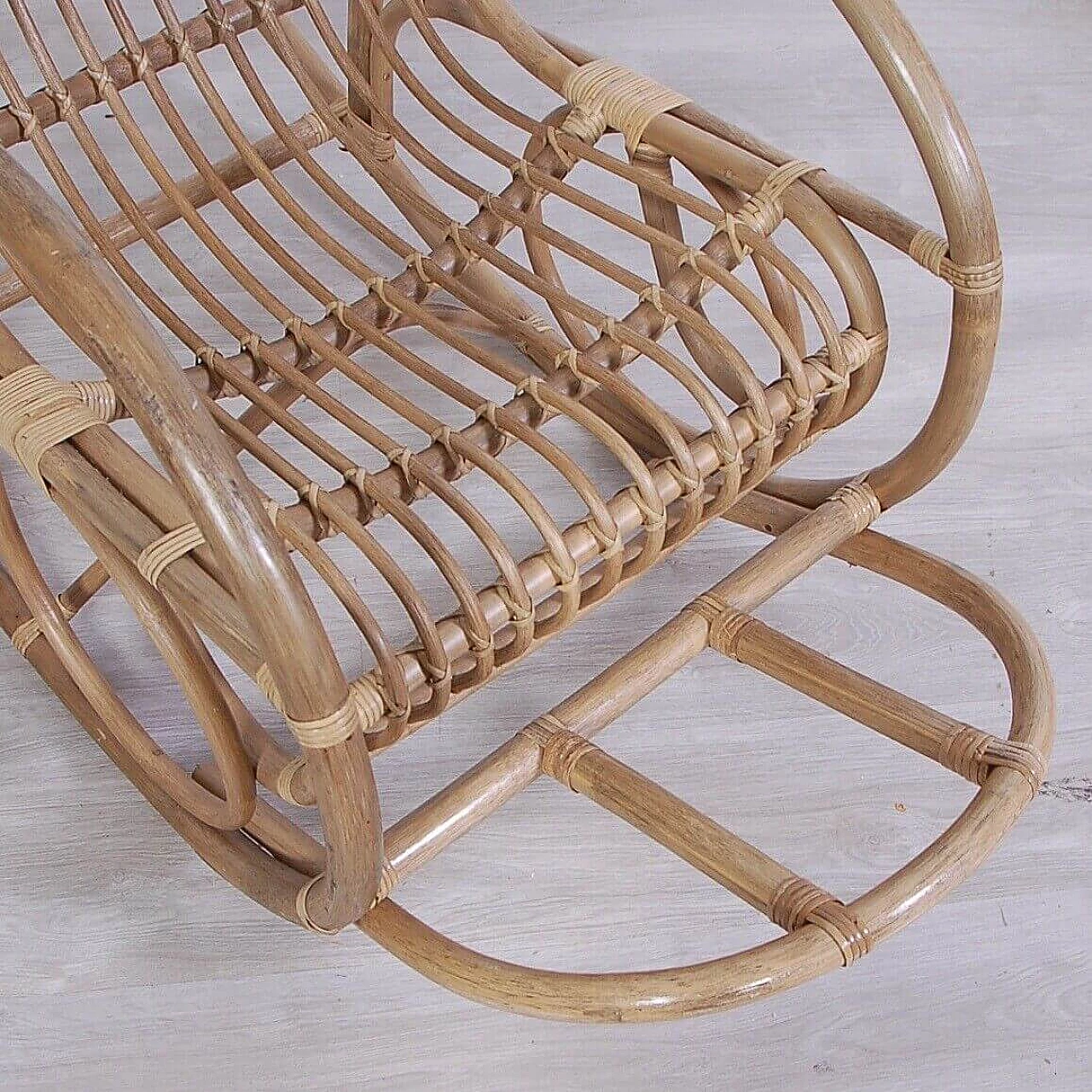 Bamboo rocking chair, 1970s 5