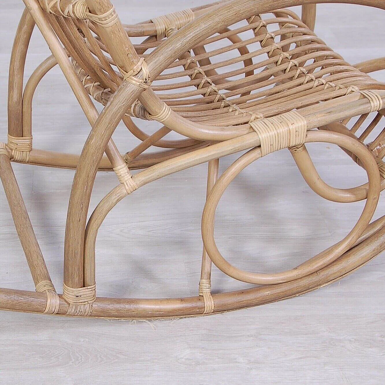 Bamboo rocking chair, 1970s 8