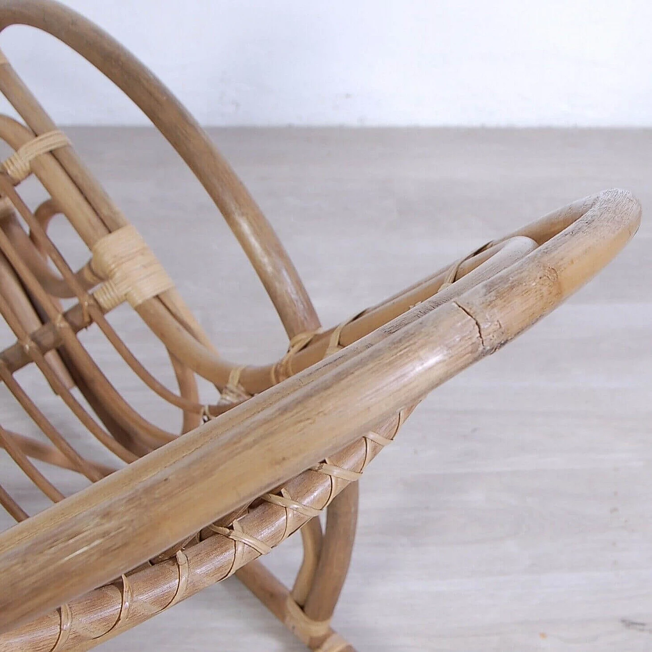 Bamboo rocking chair, 1970s 9