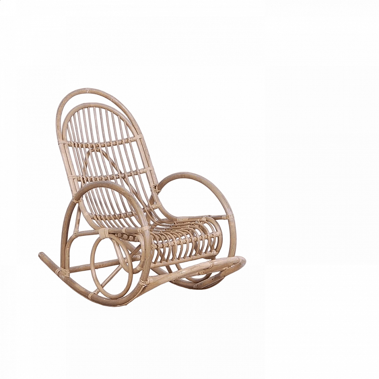 Bamboo rocking chair, 1970s 11