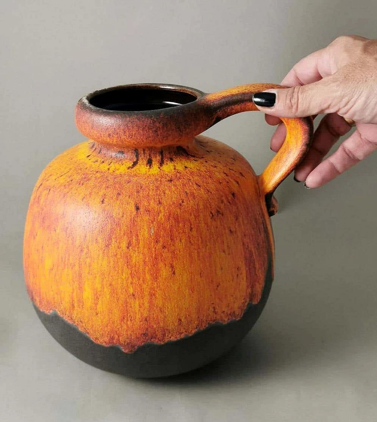 Ceramic lava jug with handle, 1960s 14